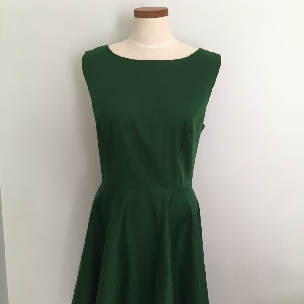 GRACE KARIN Sz 16W Olive Green Fit & Flare Dress